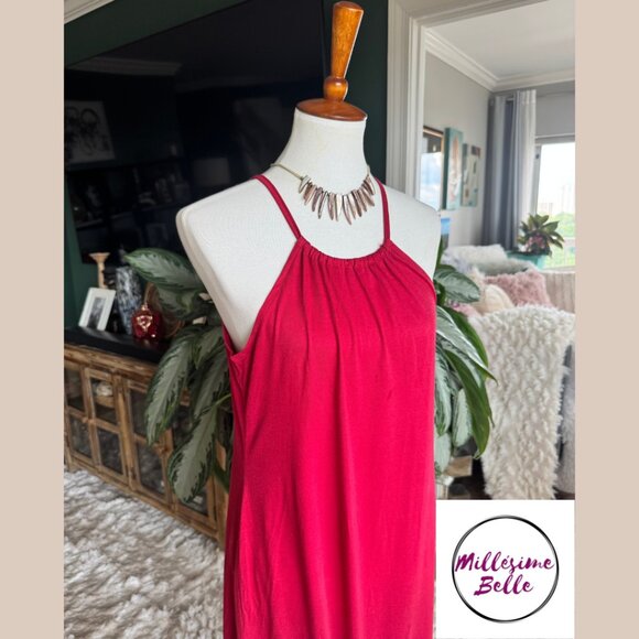 Red Sleeveless Tie Dress - Picture 7 of 8